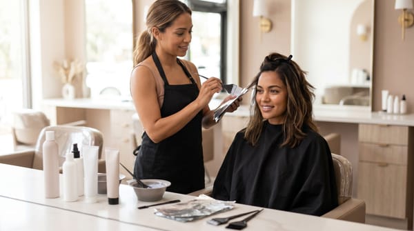 Professional Hair Color and Highlighting Services at Dominican Salon