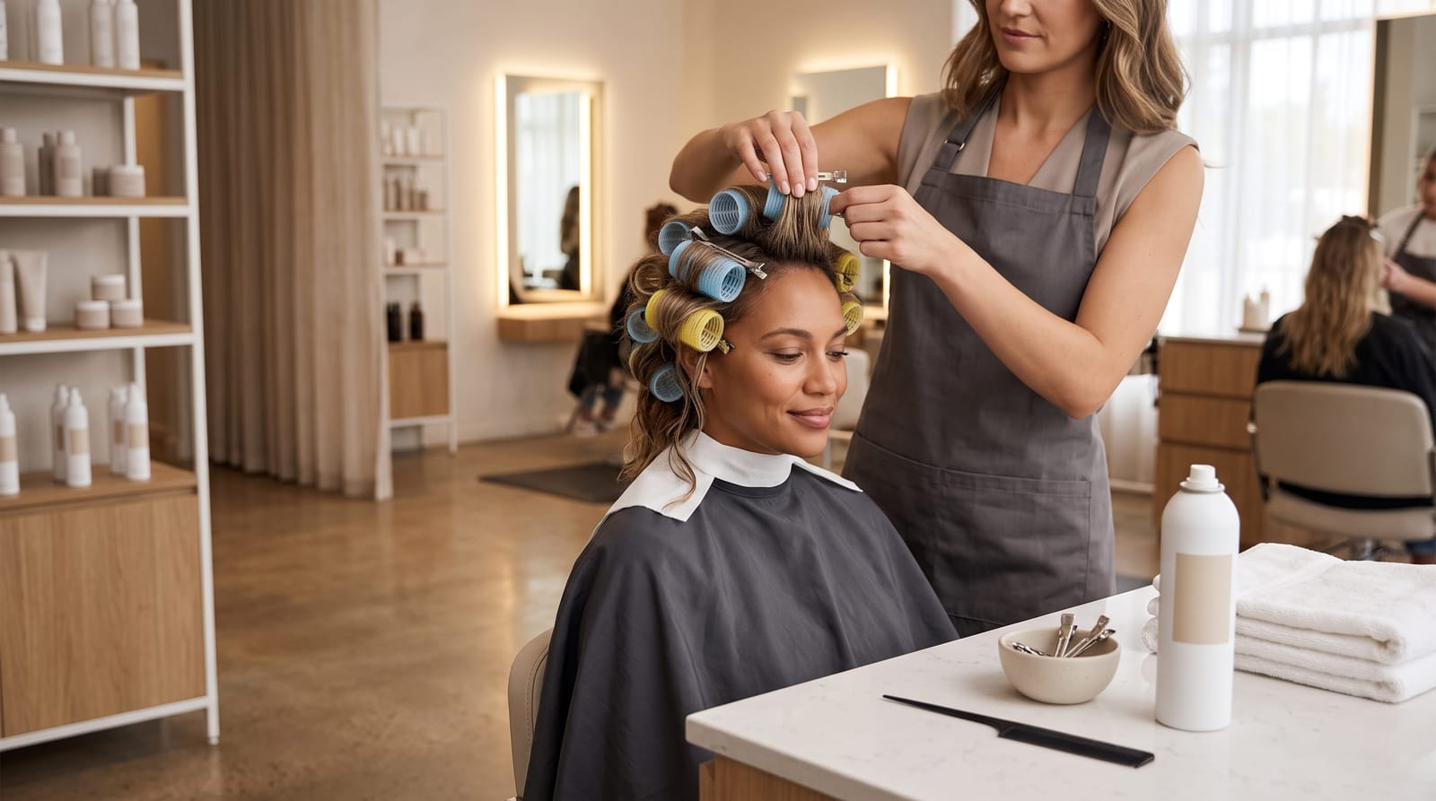 What Is the Difference Between a Wrap and a Roller Set in a Wash and Set?